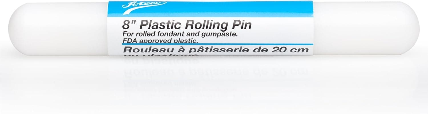 Ateco Fondant and Gum Paste Rolling Pin, Non-Stick Food Grade Plastic, 8-Inches Long