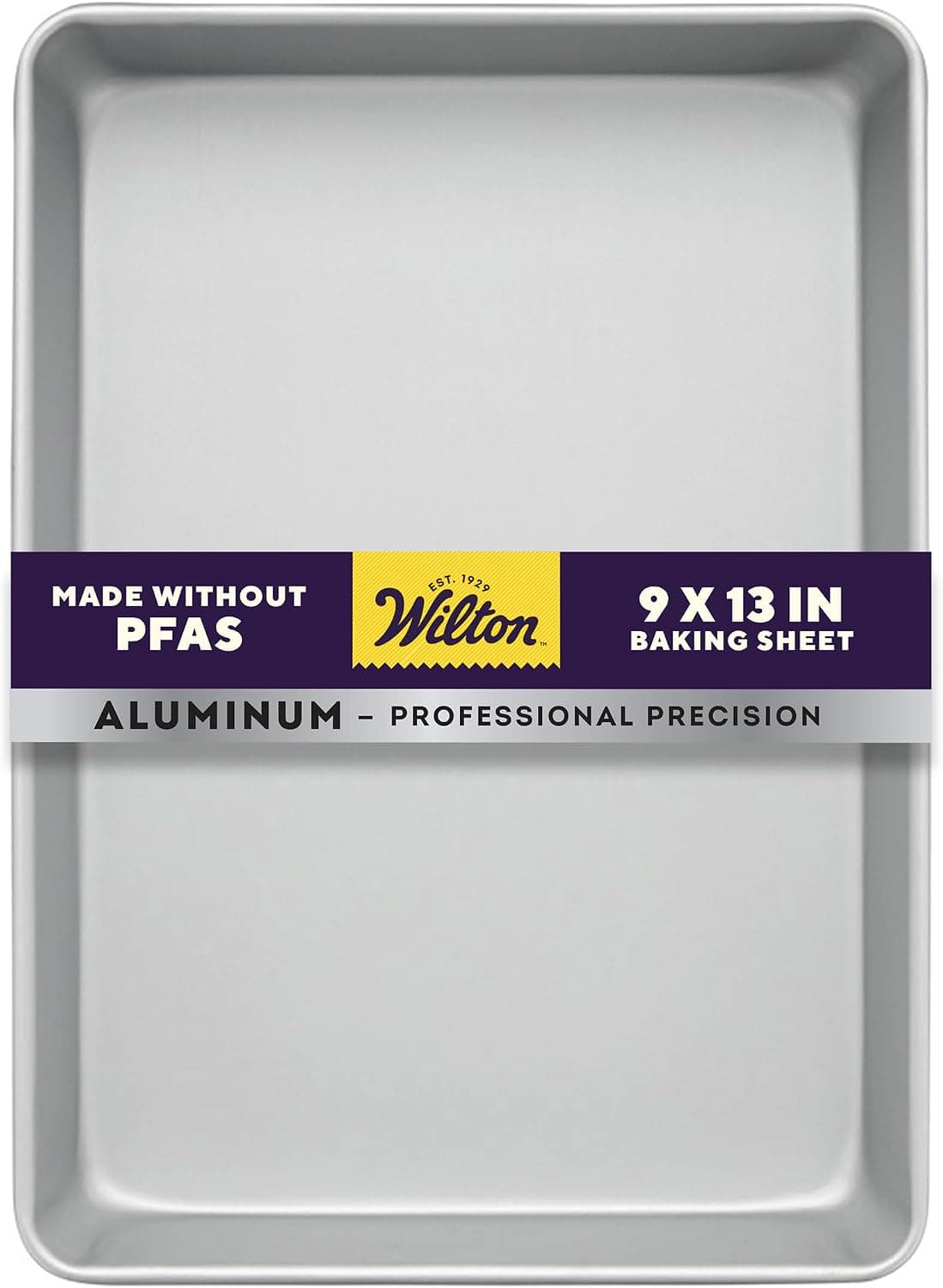 Wilton Aluminum 9x13 Inch Rectangular Sheet Pan, Natural Anodized Aluminum