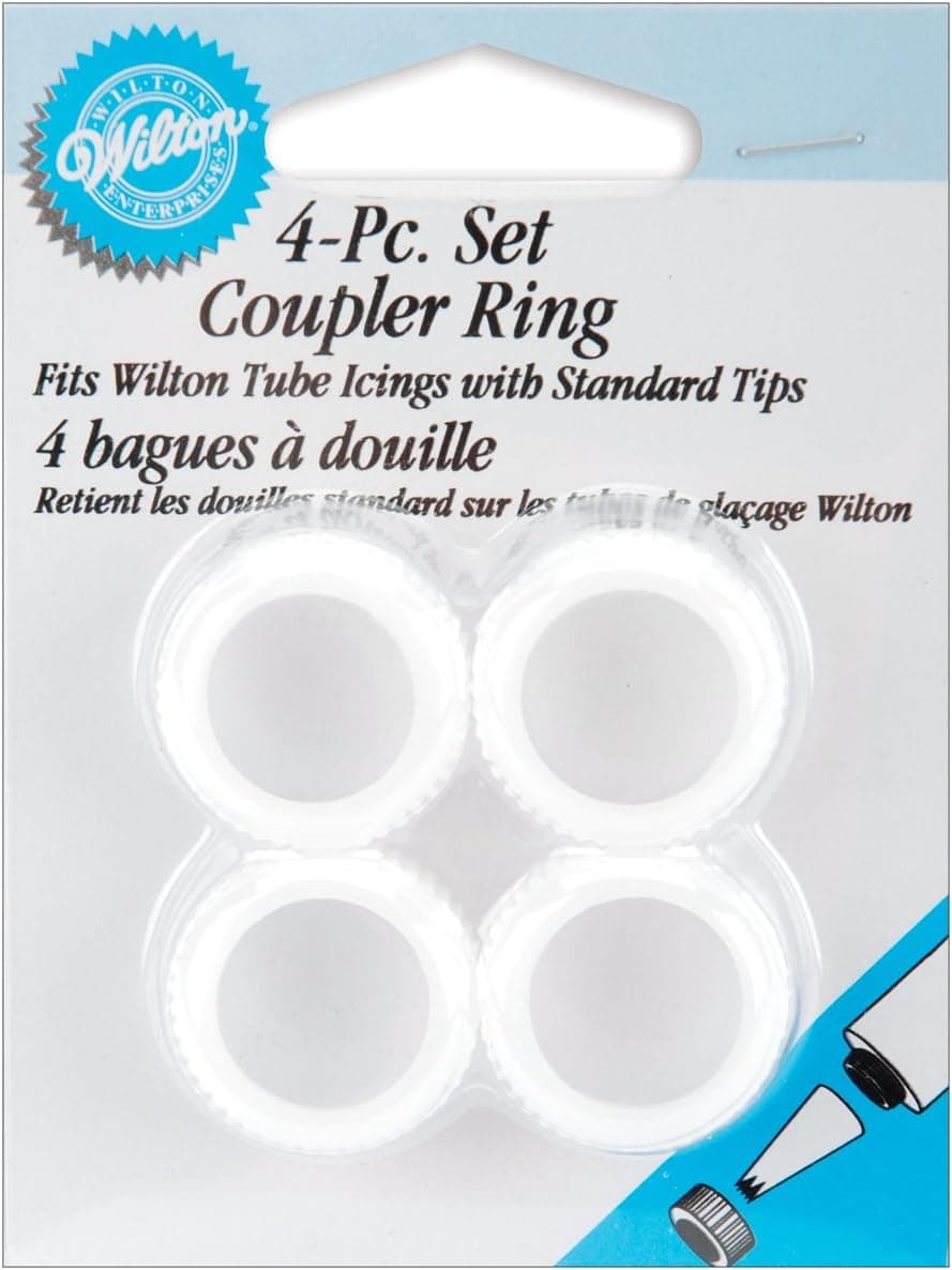 Wilton 4 Piece Decorating Tip Coupler Ring Set