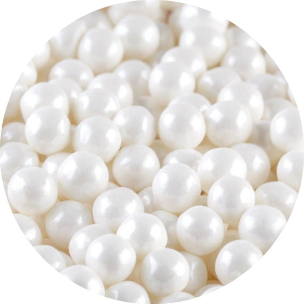 Confectionery House White Dragees - 8mm Edible Pearls