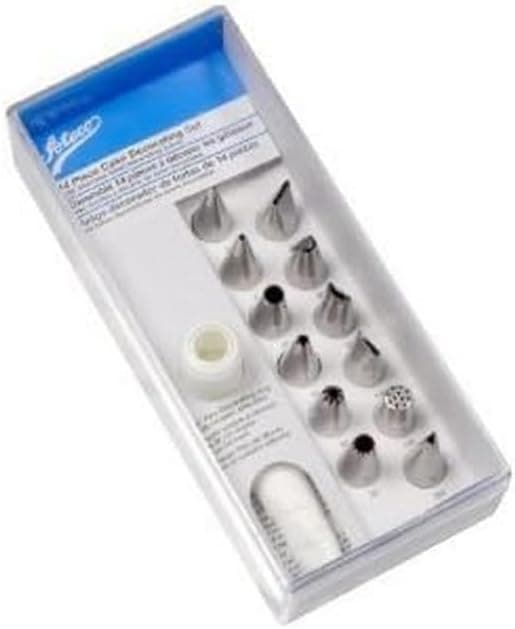 Ateco 14-Piece Cake Decorating Set, Silver