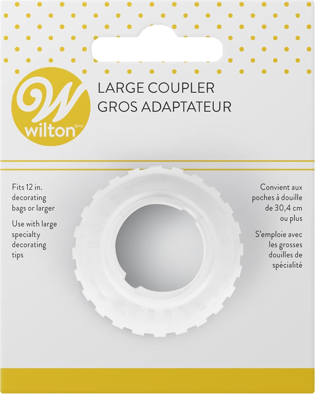 Wilton Large Coupler, 1-Pack, White