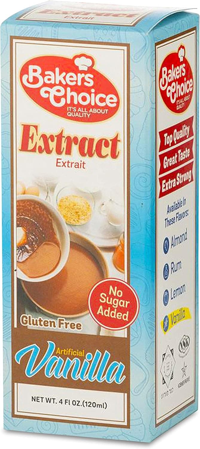Baker's Choice Vanilla Extract, 4 oz. - No Sugar Added, Non Dairy, Kosher
