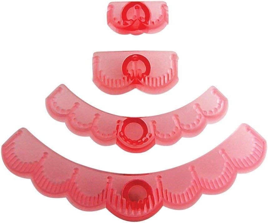 PME JEM Stitch Edge Fondant Cutters, Set of 4, Cake Decorating