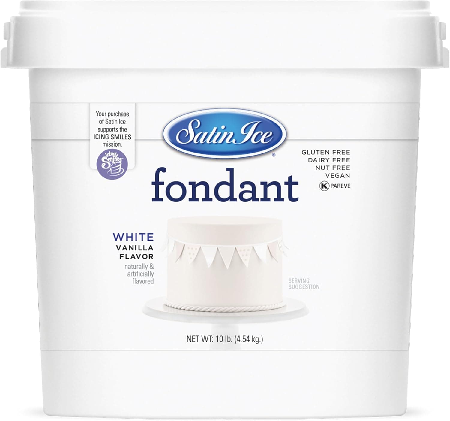 Satin Ice Fondant for Cake Decorating, White (10 Pound)