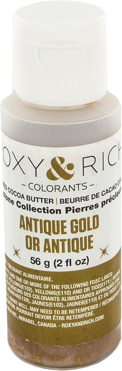 Roxy & Rich Gemstone Collection Cocoa Butter, 56 Grams, Antique Gold