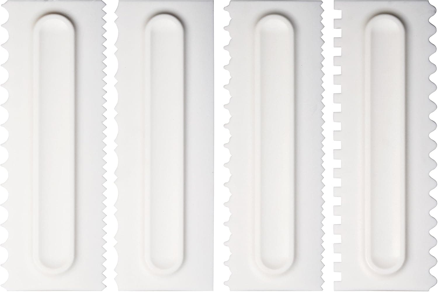 Kayaso Decorating Comb and Icing Smoother, 4 Pcs Cake Scraper Set