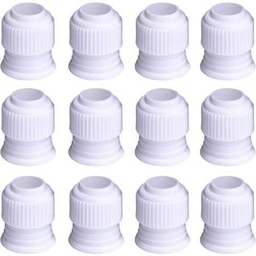 Shappy 12 Pcs Piping Bag Couplers for Cake Decorating Icing Tips