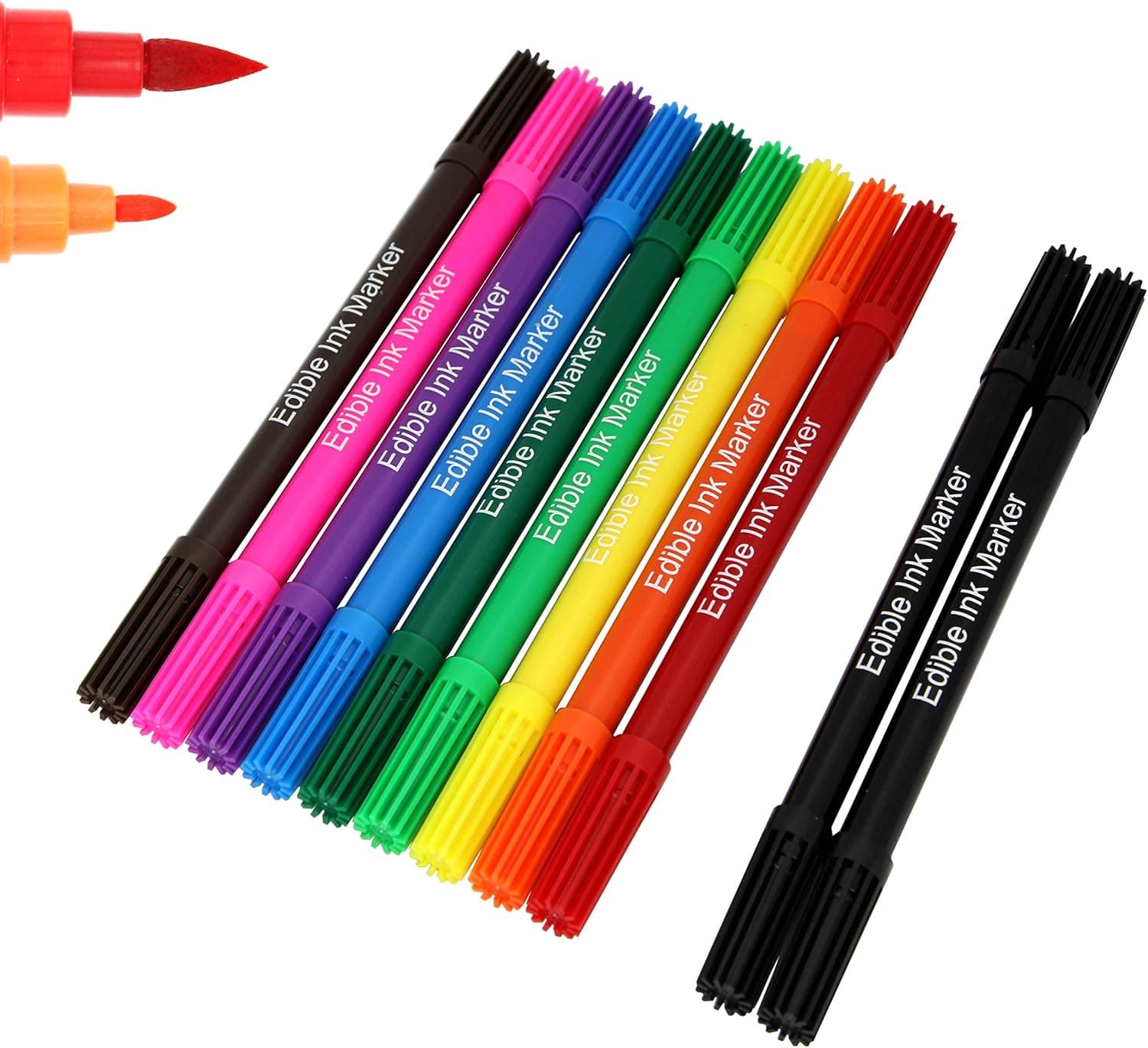 Edibleink Food Coloring Pens, 11Pcs Double Sided Food Grade Edible Markers, 10 Colors
