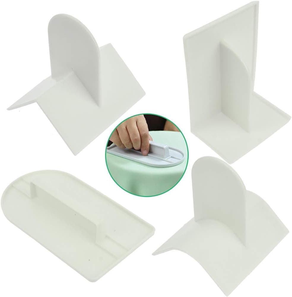BIGTEDDY 4pcs Fondant Icing Smoother Polisher for Cake Decoration Sugarcraft Scraper Paddle Tool