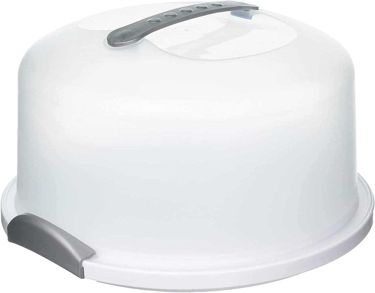 Unique Imports Cake Carrier Storage Container with Lid and Locking Handles for 12 Inch Layer Cake
