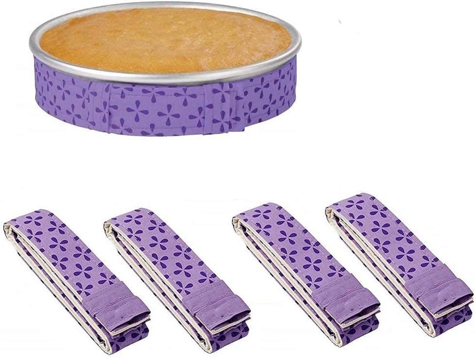 DIFENLUN 4-Piece Bake Even Strip, Super Absorbent Thick Cotton Cake Pan Strips