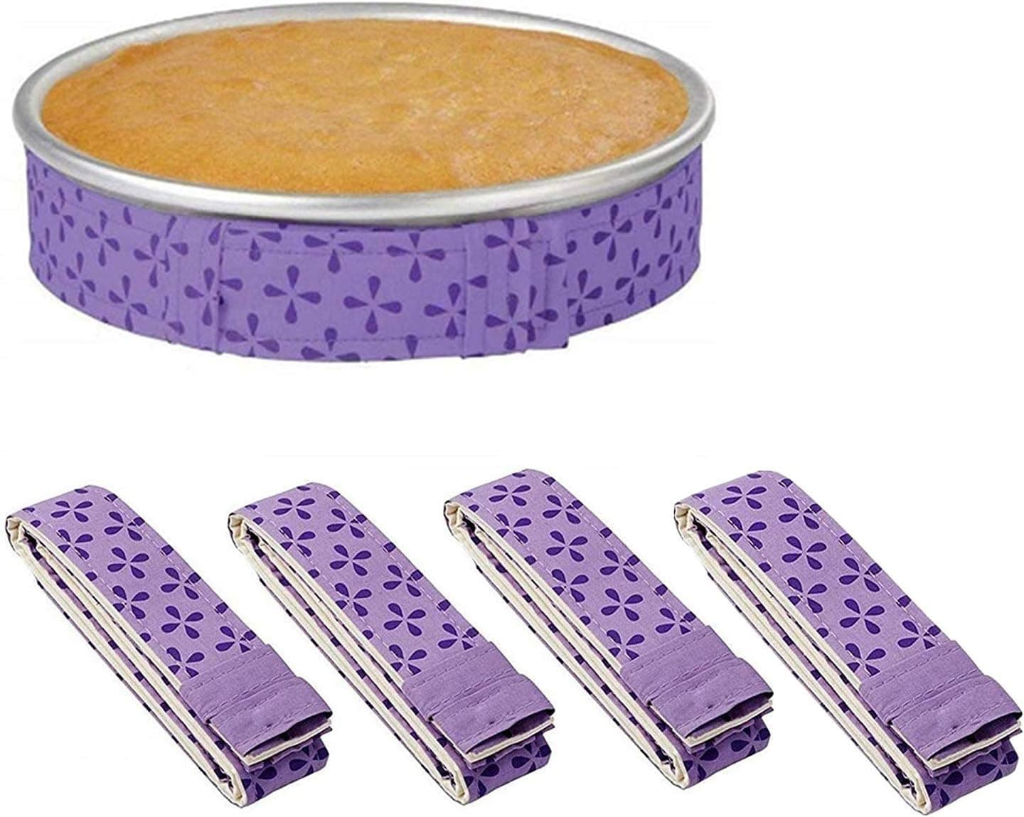 4-Piece Bake Even Strips, Super Absorbent Thick Cake Pan Dampen Strips