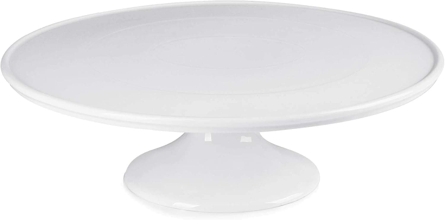 Sweese Porcelain Cake Stand 12-Inch, Round Dessert Display, Elegant White Cupcake Holder