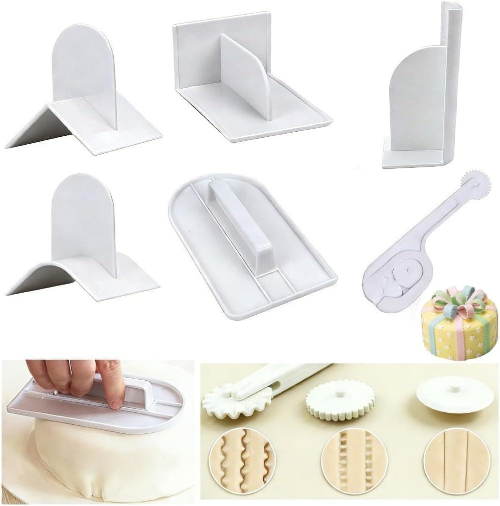 4pcs Fondant Icing Smoother Polisher for Cake Decoration Sugarcraft Scraper Paddle Tool