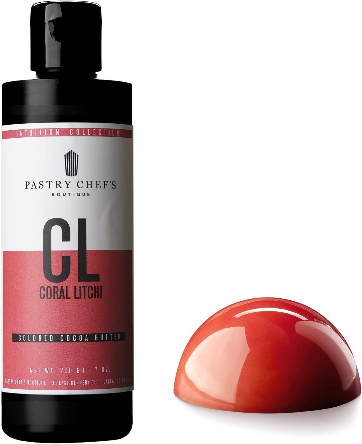 Pastry Chef's Boutique Intuition Collection Premium Colored Cocoa Butter for Chocolate - 8 oz (Coral Pink)