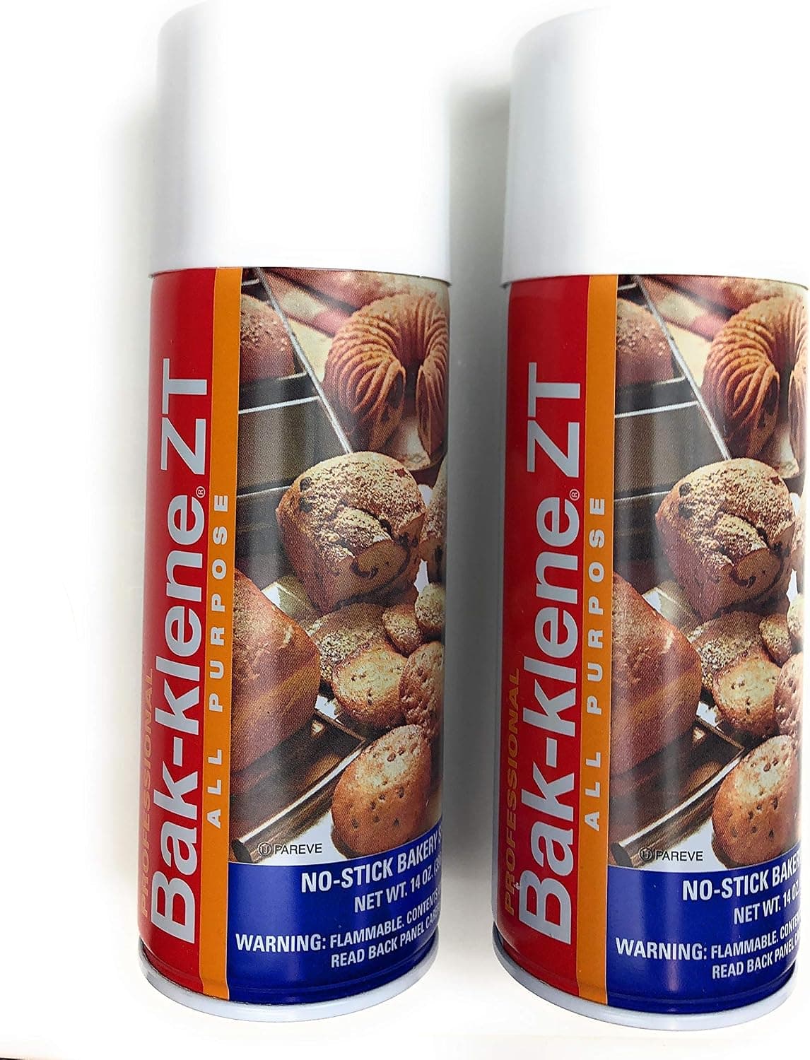 Bak-Klene ZT All Purpose Release Spray, High Heat Baking Spray, 14oz Pack of 2