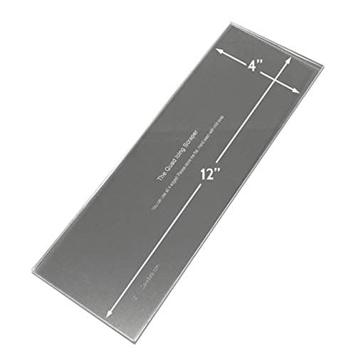 CAKESAFE 12 Inch Clear Quad Acrylic Cake Scraper, Cake Icing Scraper and Butter Cream Smoother