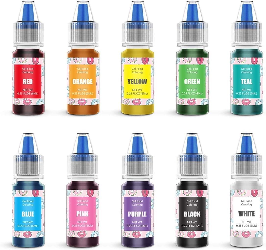 Jelife Food Coloring Gel Cake Decorating Set - 10 Colors