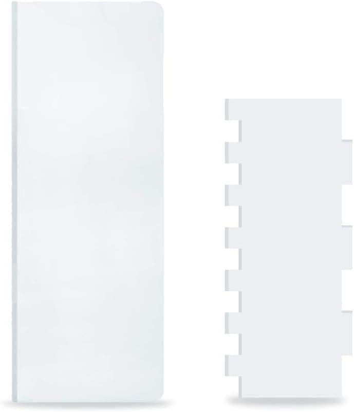Cyantor 12 Inch Clear Large Acrylic Cake Scraper Smoother and 10 Inch Cake Scraper Stripes Cake Smoother, Acrylic Frosting Scraper