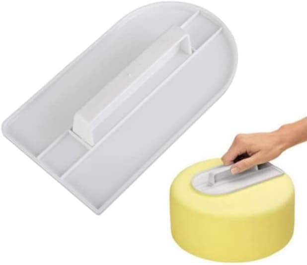 Fondant Icing Smoother Polisher for Cake Decoration Sugarcraft Scraper Paddle Tool with Handle, White