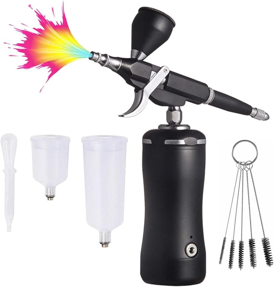 Cordless Airbrush Compressor, Portable Mini Cordless Auto Airbrush Gun Kit for Cake Decorating