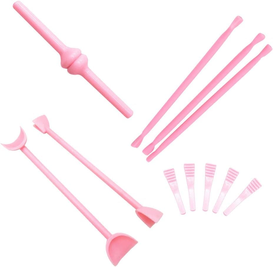 Cabilock 11-Piece Fondant Tools Set Cake Decorating Kit with Soft Flexible Tips for Detailed Pastry Sculpting
