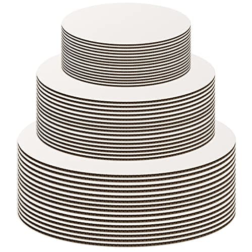 White Cake Boards Round Set [18 Pack] 6 Pieces of 6, 8 and 10 Inch | Cardboard Cake Rounds Circles | Disposable Cake Platter Board Base Tray | Cake Decorating Supplies | Cake Plate Accessories