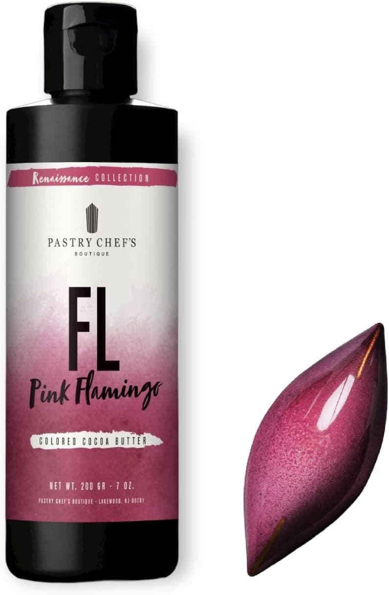 Pastry Chef's Boutique Renaissance Collection Colored Cocoa Butter for Chocolate - 7 oz - Pink Flamingo