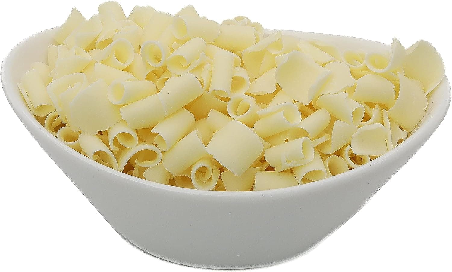 White Chocolate Shaved Curls, OliveNation White Chocolate Curls, Elegant Belgian Chocolate Edible Blossom Curls for Topping, Garnish & Decoration