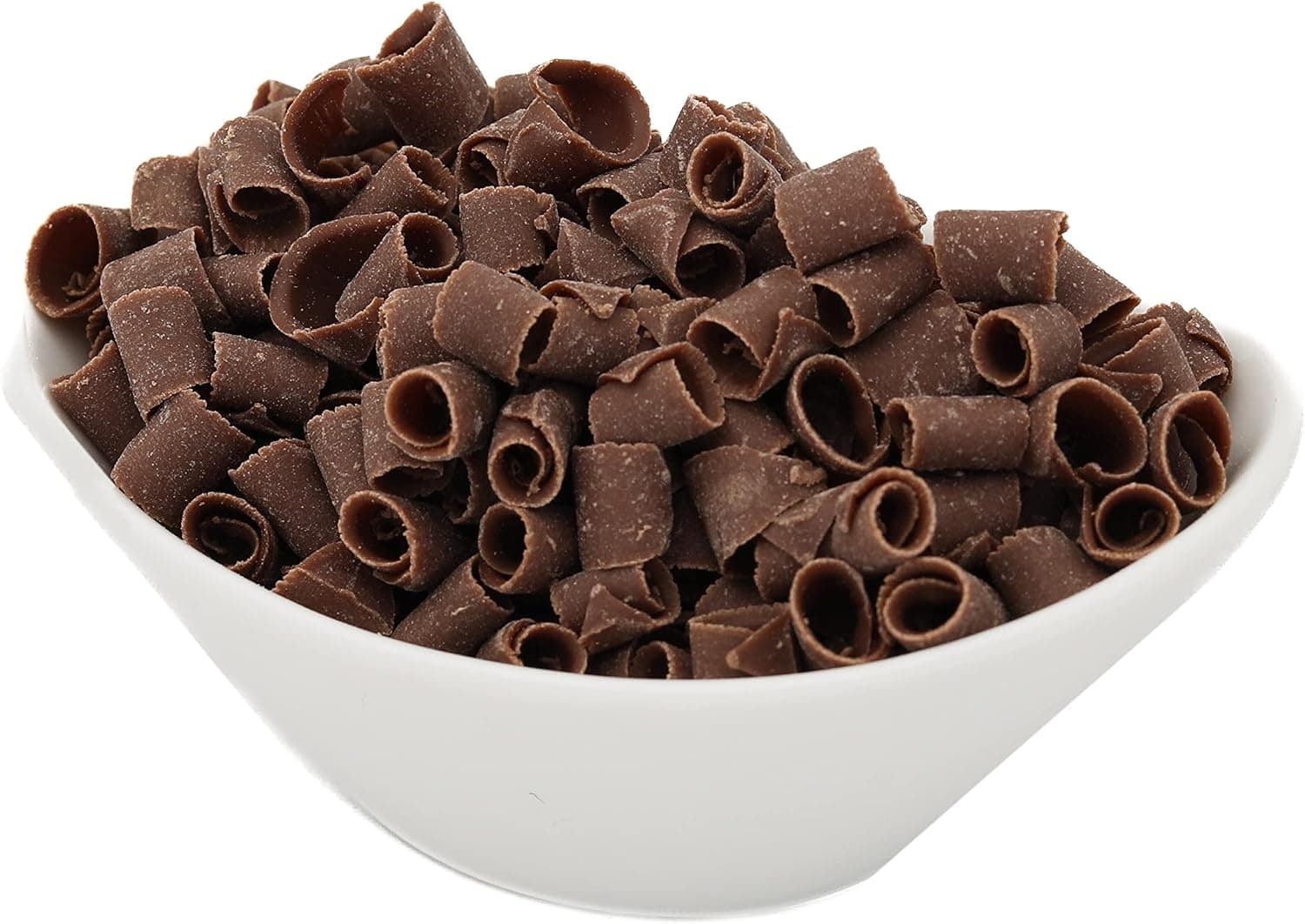 Milk Chocolate Decorating Curls, OliveNation Milk Chocolate Curls for Topping, Edible Decoration - 1 lb