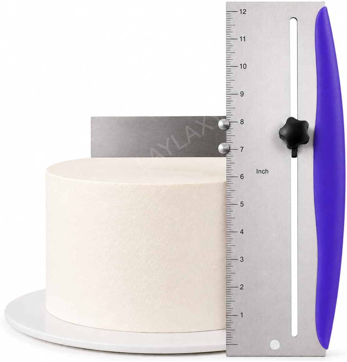 12 Inch Stainless Steel Cake Scraper, Leveler and Smoother, Icing Spatula, Perfect Tool for Icing, Frosting, Cream Edge