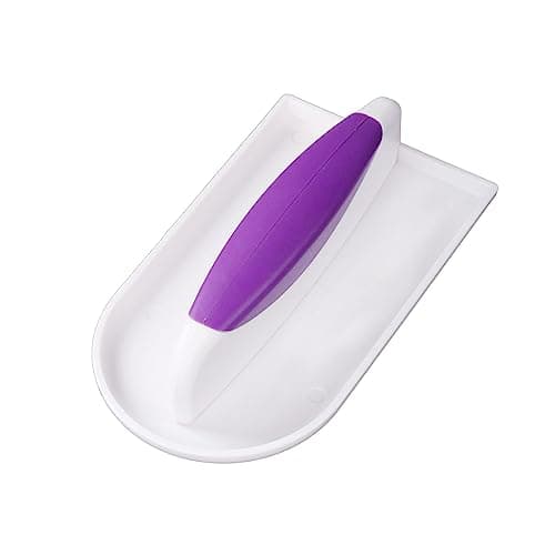 1 Piece Plastic Cake Smoother Tool Scraper with Handle Cake Icing Trowel Fondant Icing Smoother Polisher Cake Icing Smoother Cake Surface Smoother for Cakes Decorating, Purple Handle