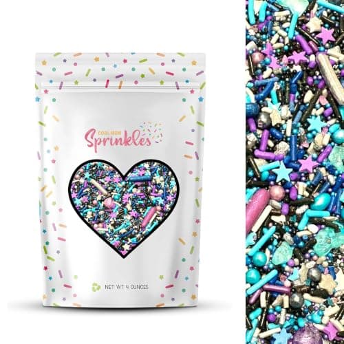 Galaxy Decorative Sprinkles for Cake, Desserts, Cupcake - Gluten Free | Resealable Bag Themed Sprinkles (4 oz.) - Made in the USA