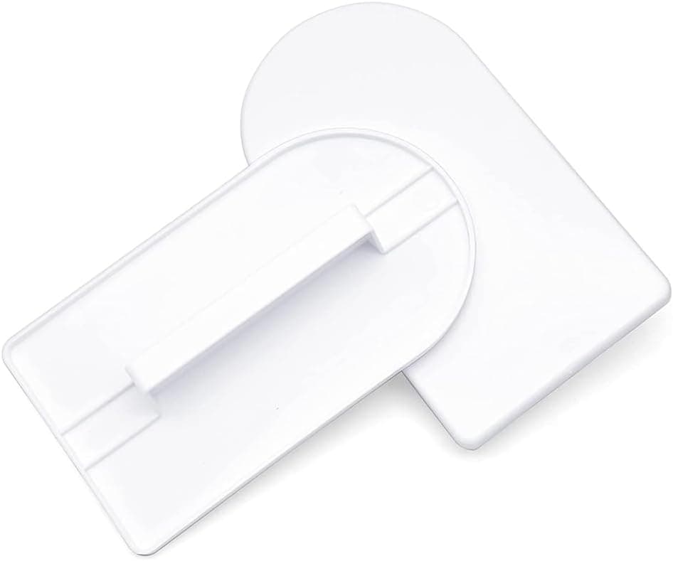 2 Pcs White Plastic Fondant Icing Smoother Polisher Icing Scraper Paddle Tool for Cake Decoration