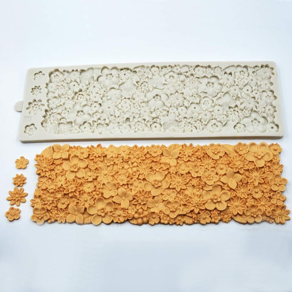 Namzi Edible Wedding Floral Flower Lace Cake Silicone Embossing Texture Fondant Impression Lace Mat