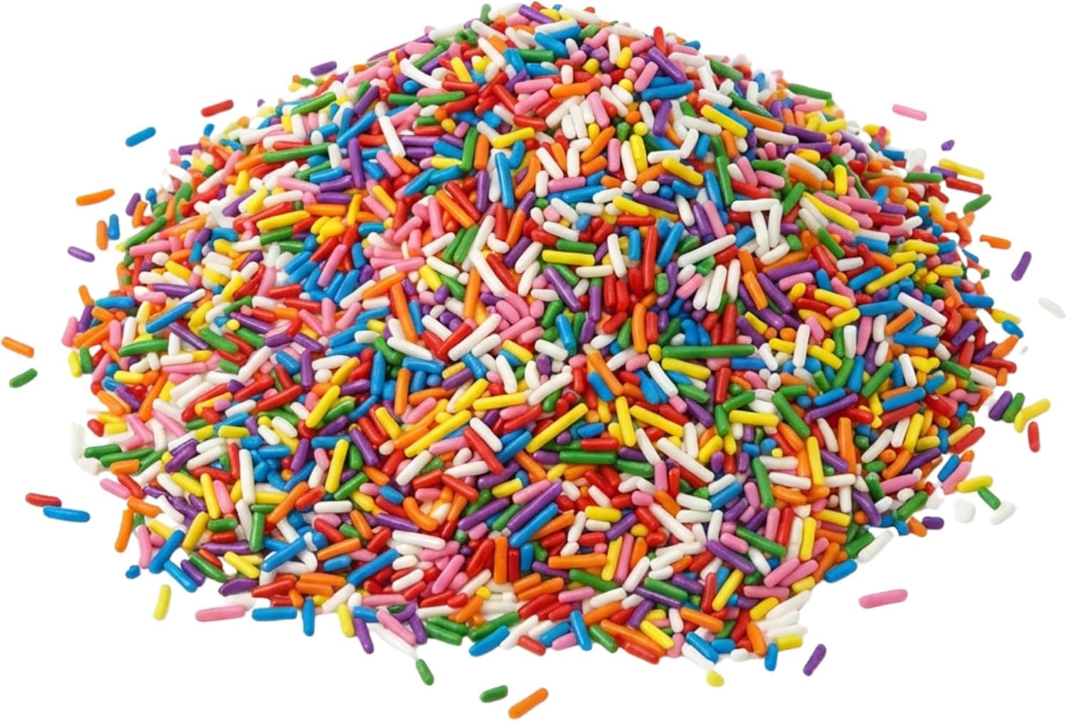 Sarah's Candy Factory Rainbow Assorted Colorful Sprinkles Bulk, Kosher Jimmies in Jar