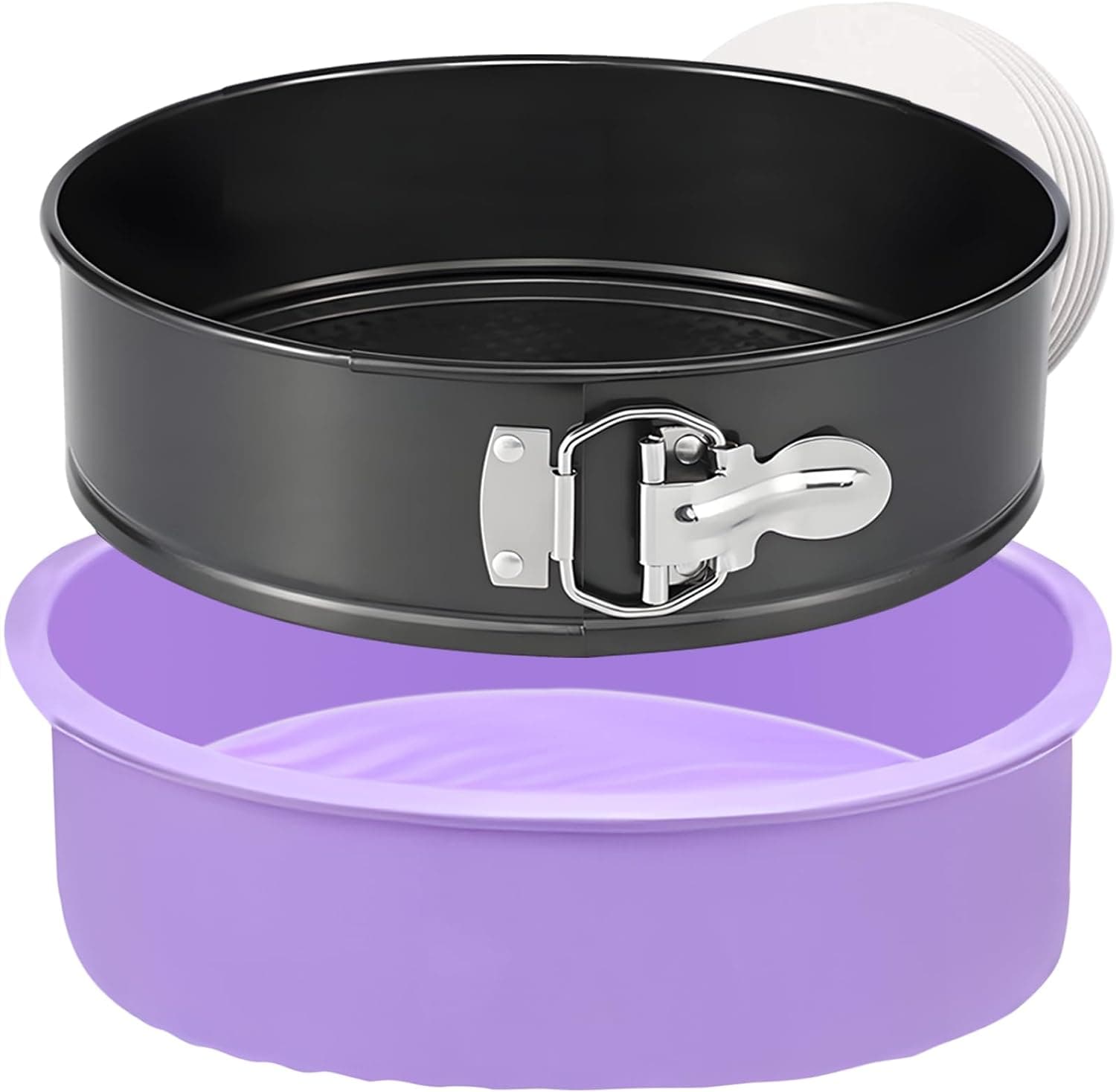 Hikolvol Springform Pan 9 Inch Nonstick Cheesecake Pan with Protector and 50Pcs Parchment