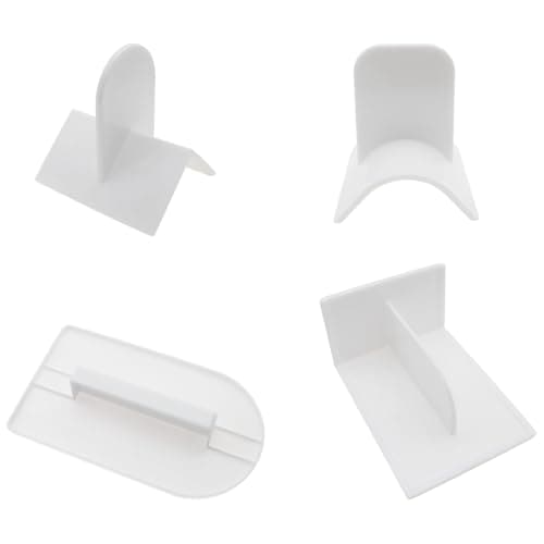 LBTODH 4 PCS Fondant Smoother Plastic Cake Sugarcraft Scraper White Cake Decoration Smoothing Tool for DIY Fondant Cakes and Mousse Cakes