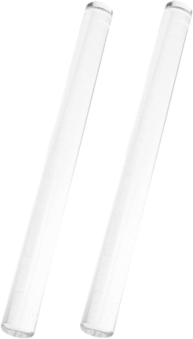 SEWACC 2 Pcs Acrylic Fondant Rolling Pins Non-Stick Dough Pastry Rollers 29cm for Cake Decorating and Cookie Dough